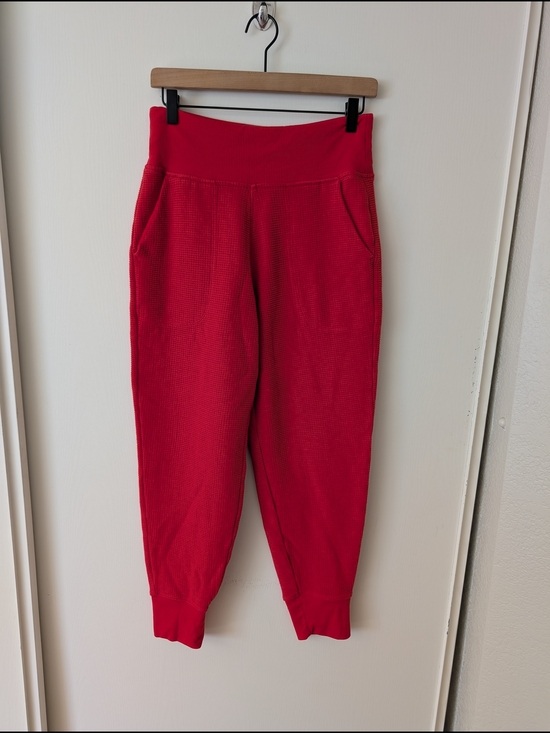 Athleta Pants - Athleta Womens Small Red Joggers Waffleweave Activewear Loungewear Athleisure